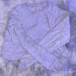 cropped gray long-sleeve